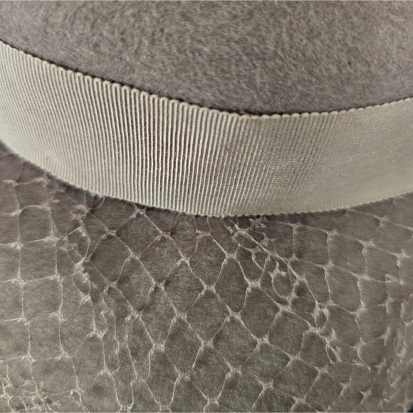 1950s Glenover Henry Pollack Wool Hat Mocha Brown Veil Bridal Vintage Millinery - Picture 10 of 12